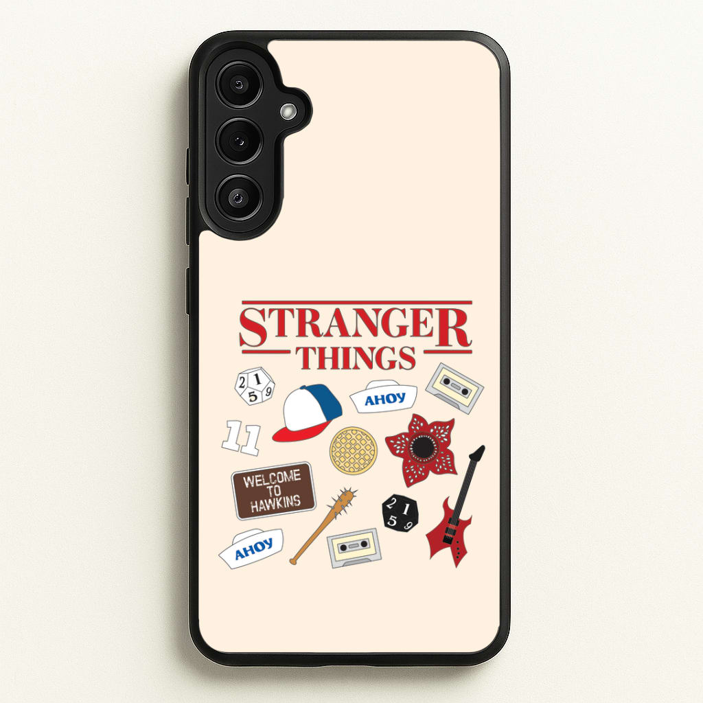 Stranger Things Cartoon Icons Galaxy A34 Case