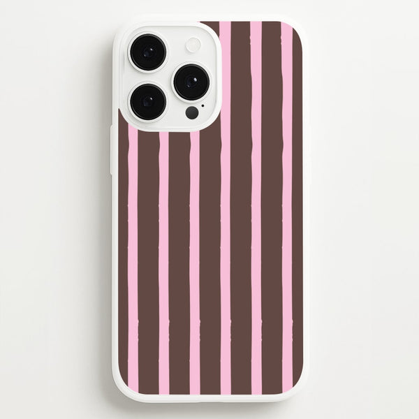 Chocolate & Strawberry Stripes iPhone 13 Pro Case