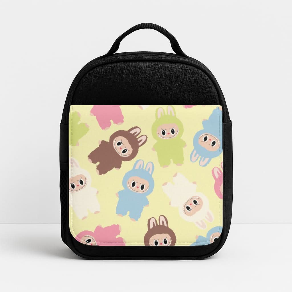 Colourful Little Monsters Pattern Insulated Lunch Bag
