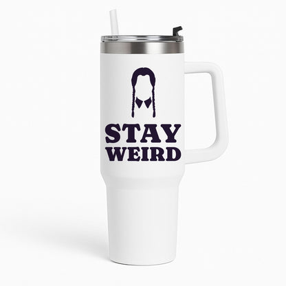 Stay Weird Purple Tumbler