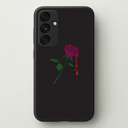 Dark Pink Rose Galaxy A35 Case