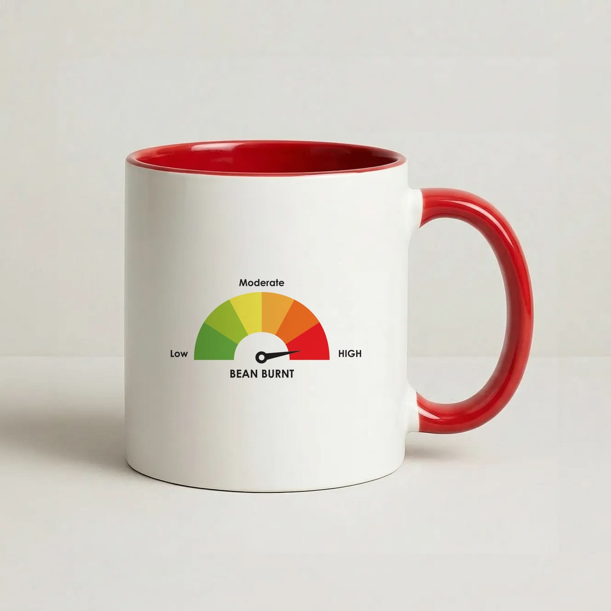 Burnt Bean Guage Red Mug