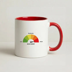 Burnt Bean Guage Red Mug