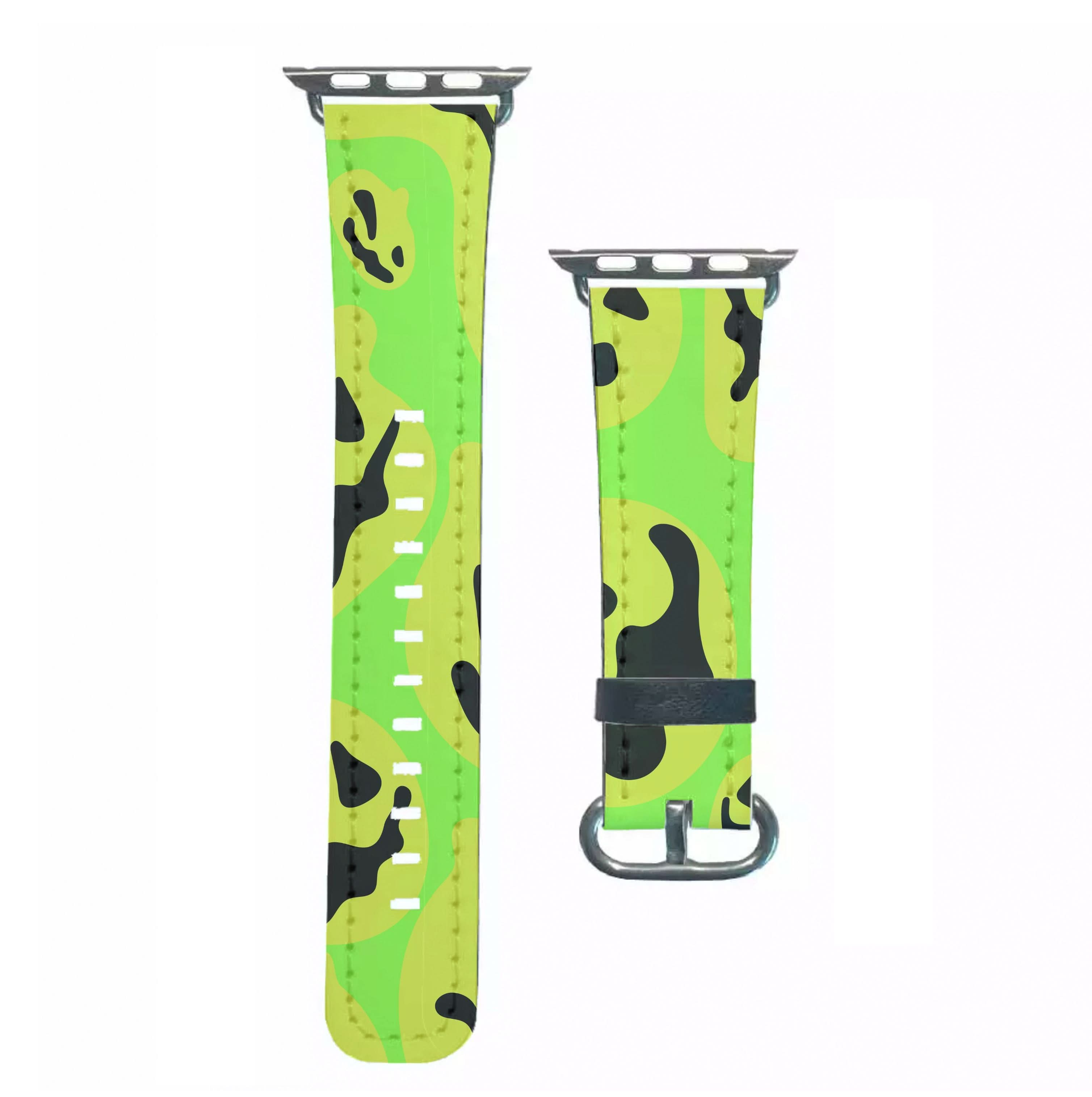 Green Pumpkin Pattern Apple Watch Strap