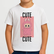 Cute Pink Monster Kids T-Shirt 4