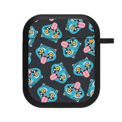 Demon Cat Pattern AirPods Case