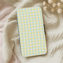 Lemonade Gingham Leather Phone Case