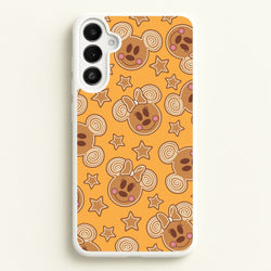 Cartoon Mouse Gingerbread Pattern Galaxy A34 Case