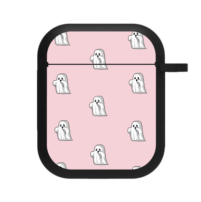 Pastel Pixel Ghost Halloween AirPods Case