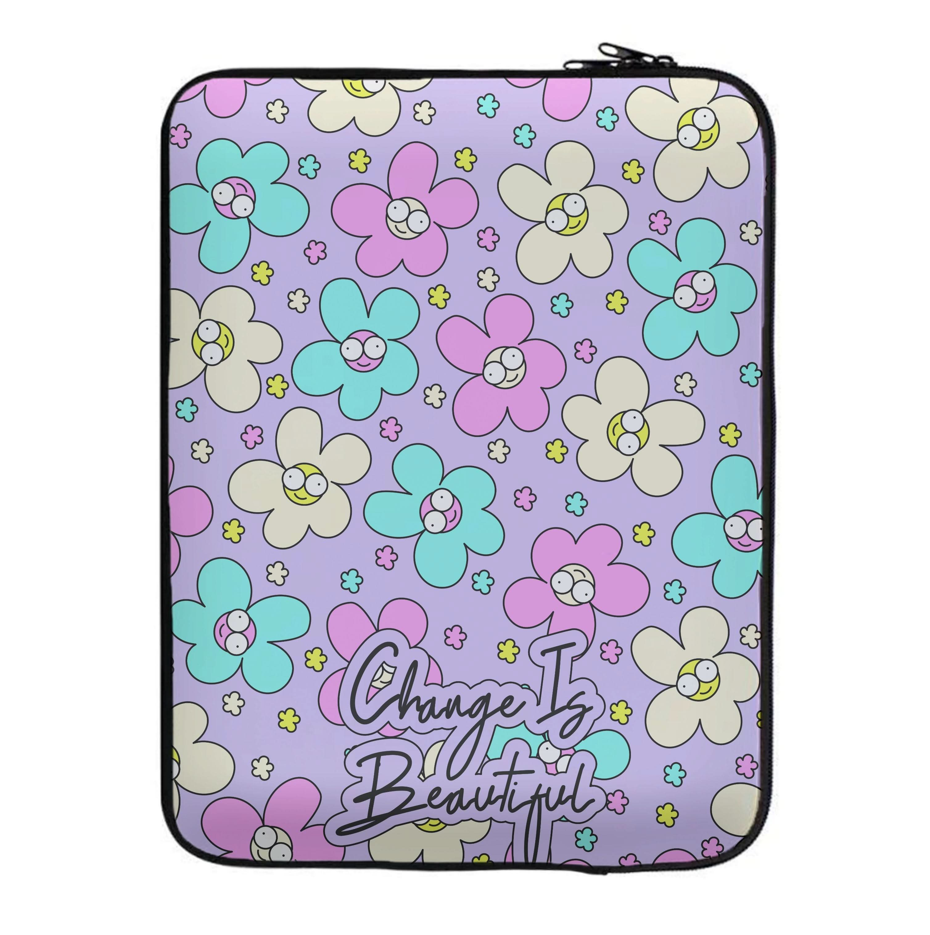 Happy Flowers Pattern Laptop Sleeve