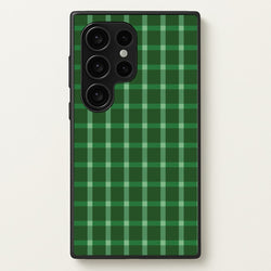 Dark Green Tartan Christmas Pattern Galaxy S24 Ultra Case