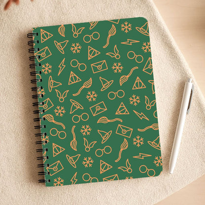 Christmas Wizard Icons Pattern Notepad