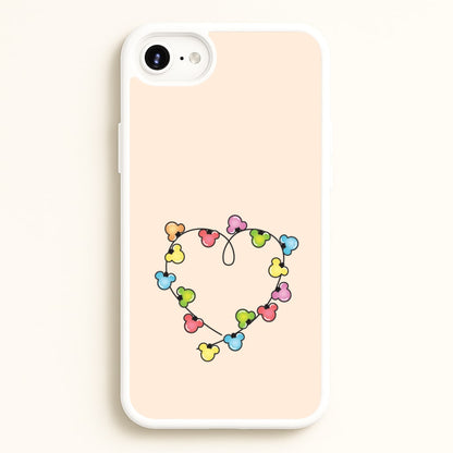 Cartoon Mouse Christmas Fairylights Heart iPhone 6 / 7 / 8 / SE Case