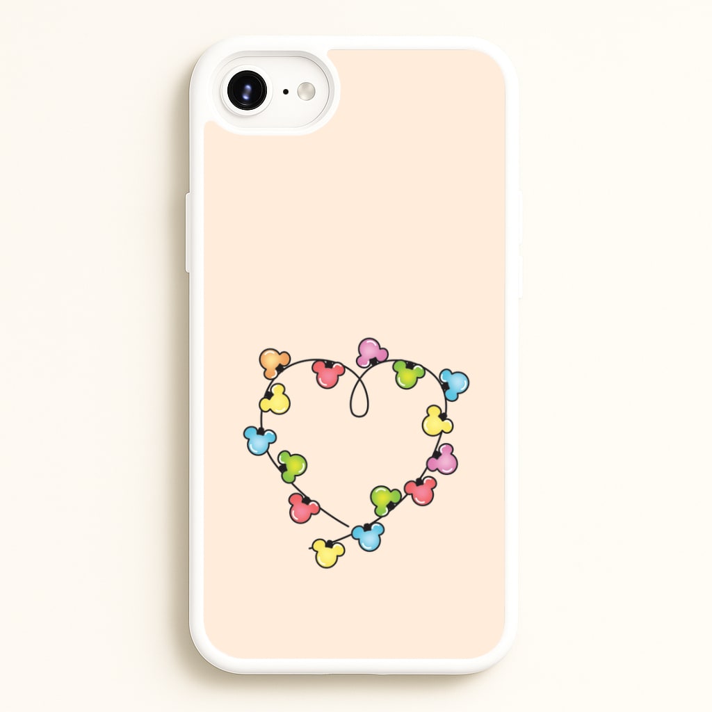 Cartoon Mouse Christmas Fairylights Heart iPhone 6 Plus / 7 Plus / 8 Plus Case
