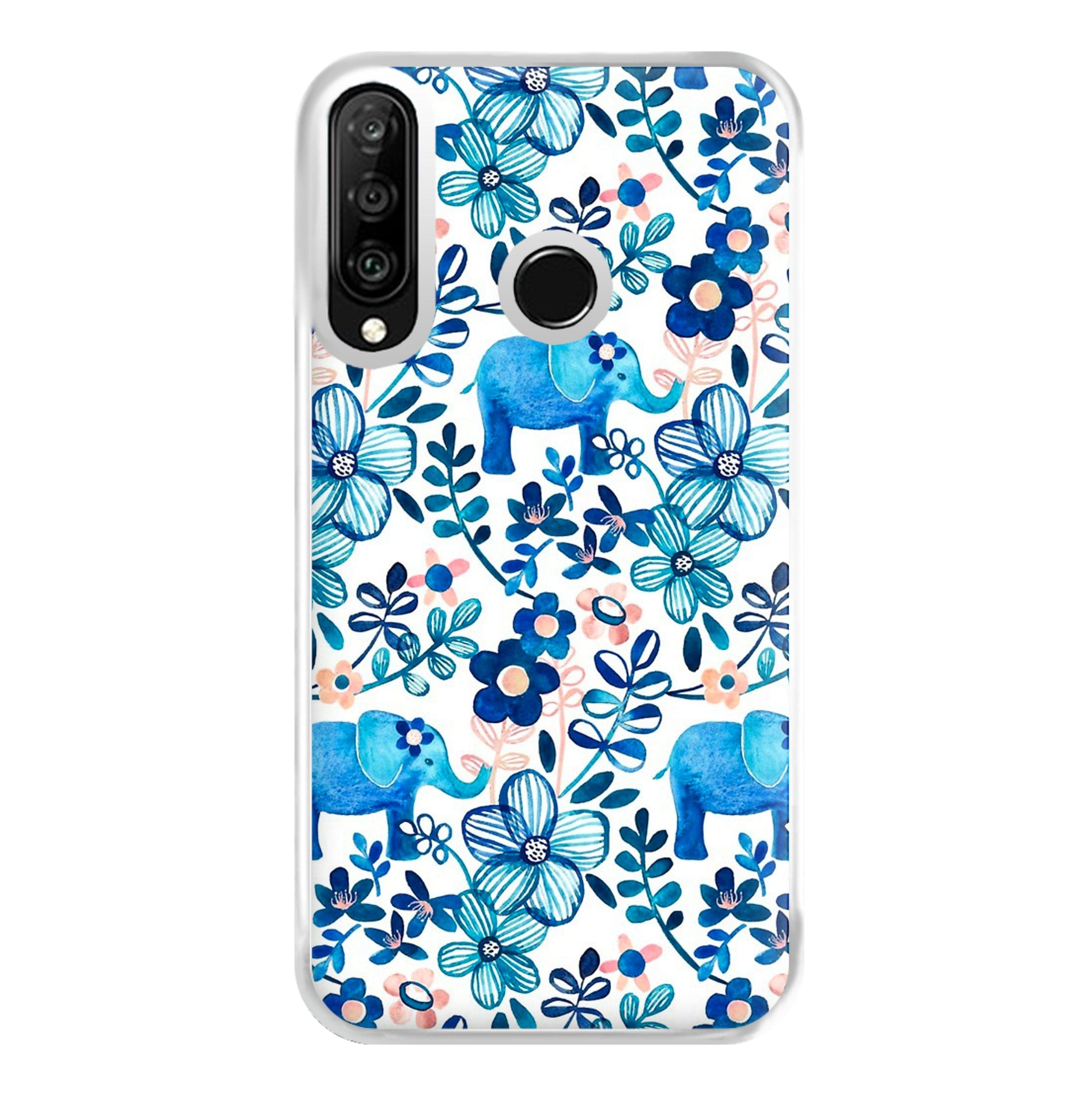 Elephant and Floral Pattern Phone Case