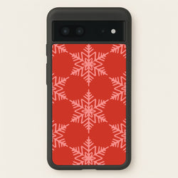 Red Giant Snowflakes Christmas Pattern Google Pixel 7 Case