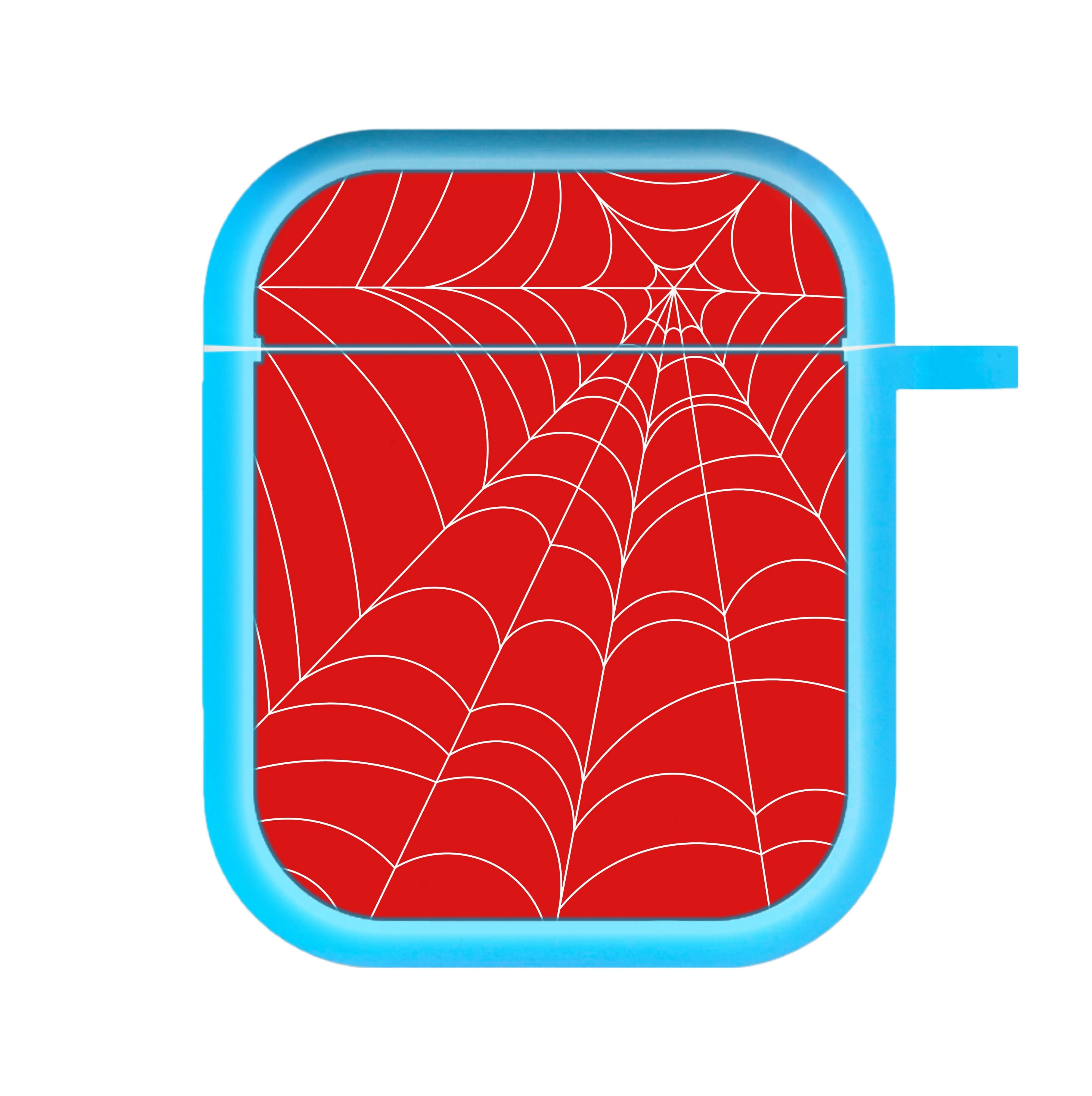 Red Cobwebs Pattern AirPods Case