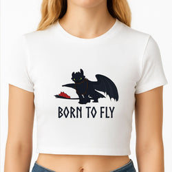 Dragon Born To Fly Crop Top