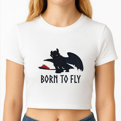 Dragon Born To Fly Crop Top