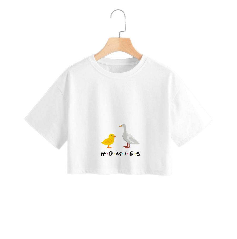 Homies Chick And Duck - Friends Crop Top
