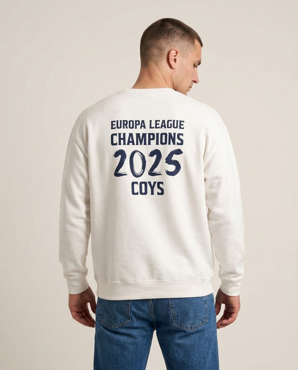 Europa League Winners 2025 - COYS Sweatshirt — White Back, worn