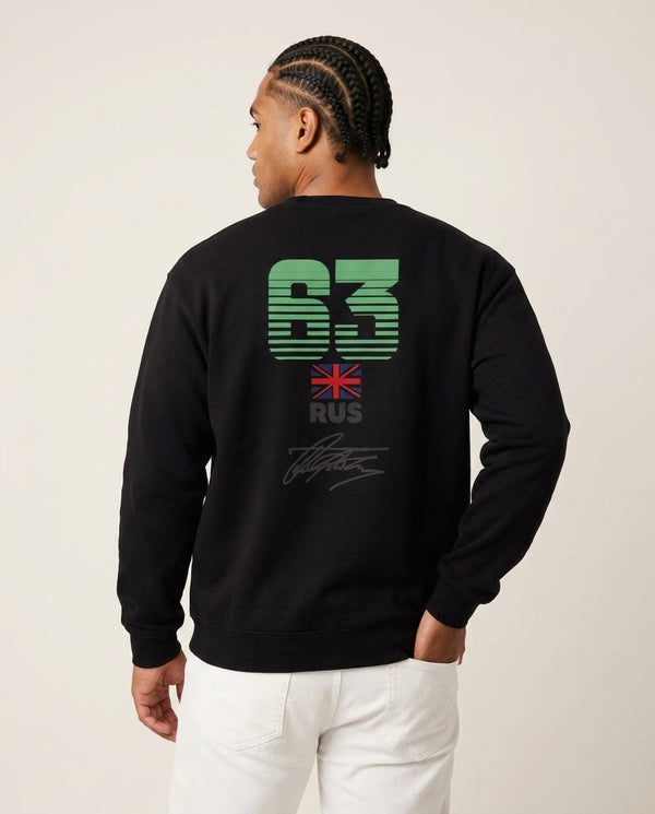 Russell - F1 Sweatshirt — Black Back, worn