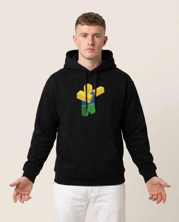 Dab Hoodie — Black Front, worn