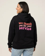 We Thank You For Your Service - Heart TV Hoodie 1
