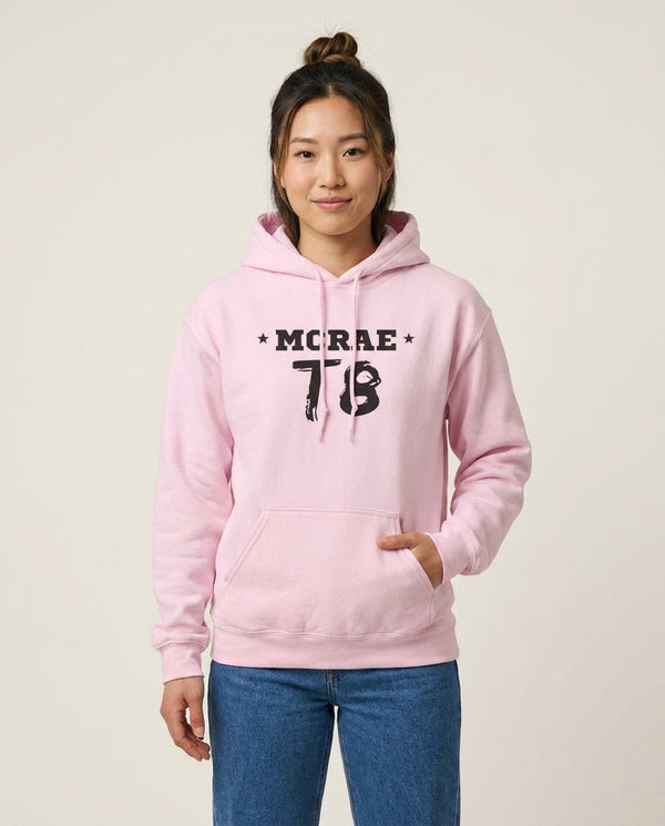 Pink T8 Sports Hoodie — Pink Front, worn