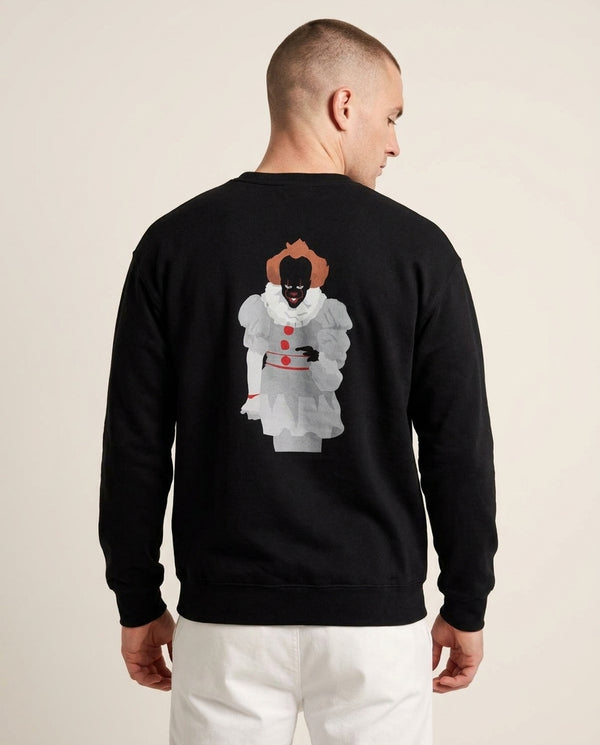 Pennywise - Clown Sweatshirt — Black Back, worn