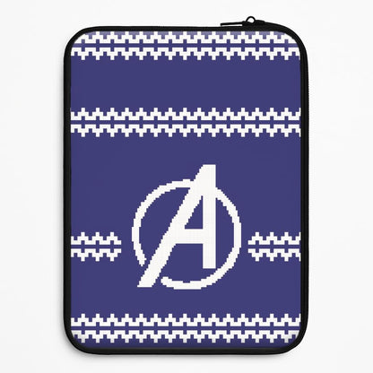 Superhero Team Blue Christmas Jumper  Universal Laptop Sleeve
