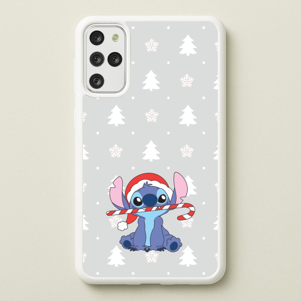 Cute Blue Alien Candycane Galaxy S20 Plus Case