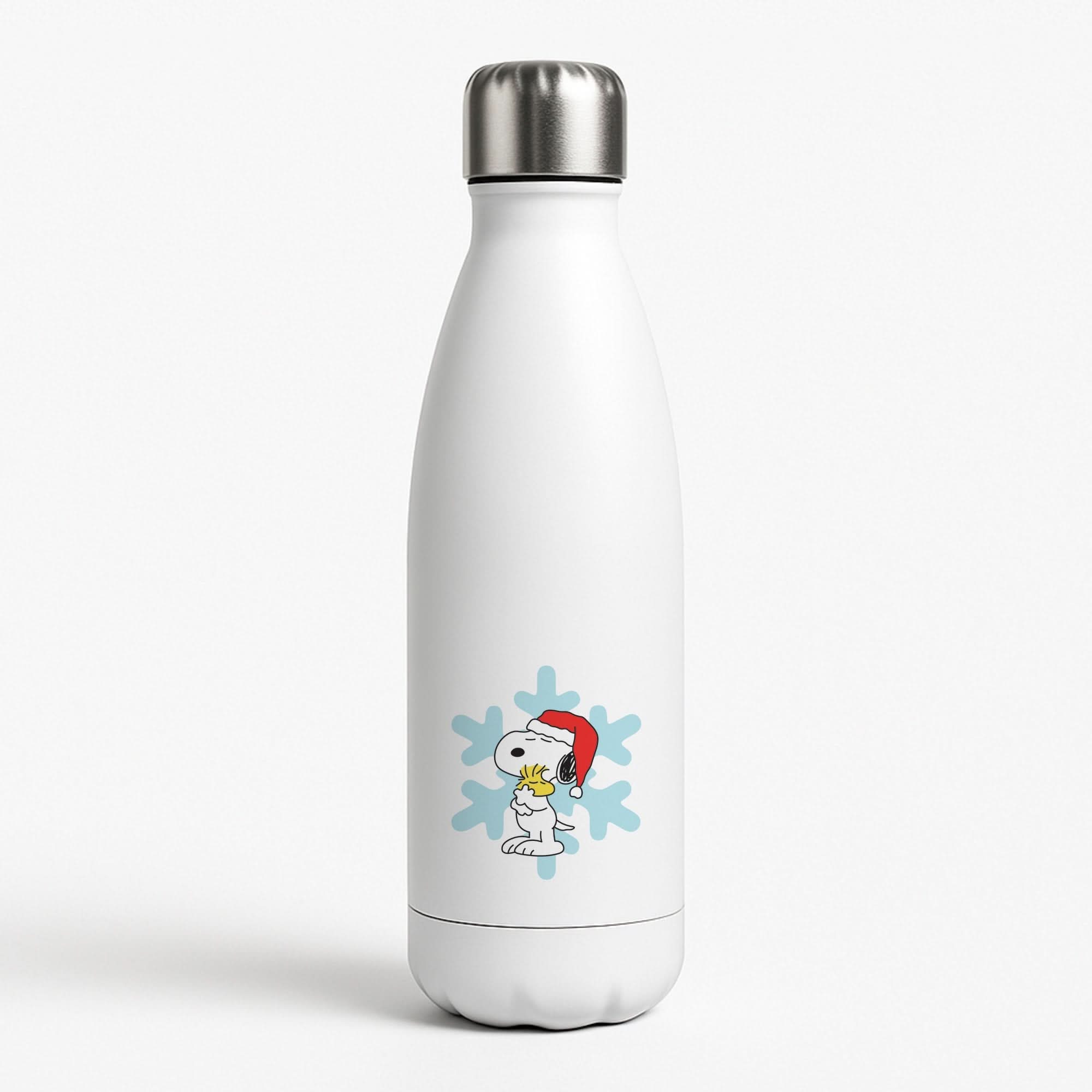 Christmas Cartoon Beagle And Bird  Water Bottle