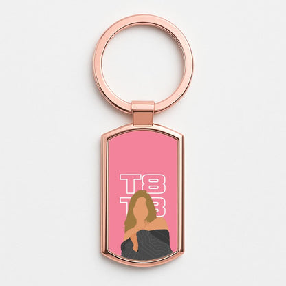T8 Pink  Rose Gold Keyring