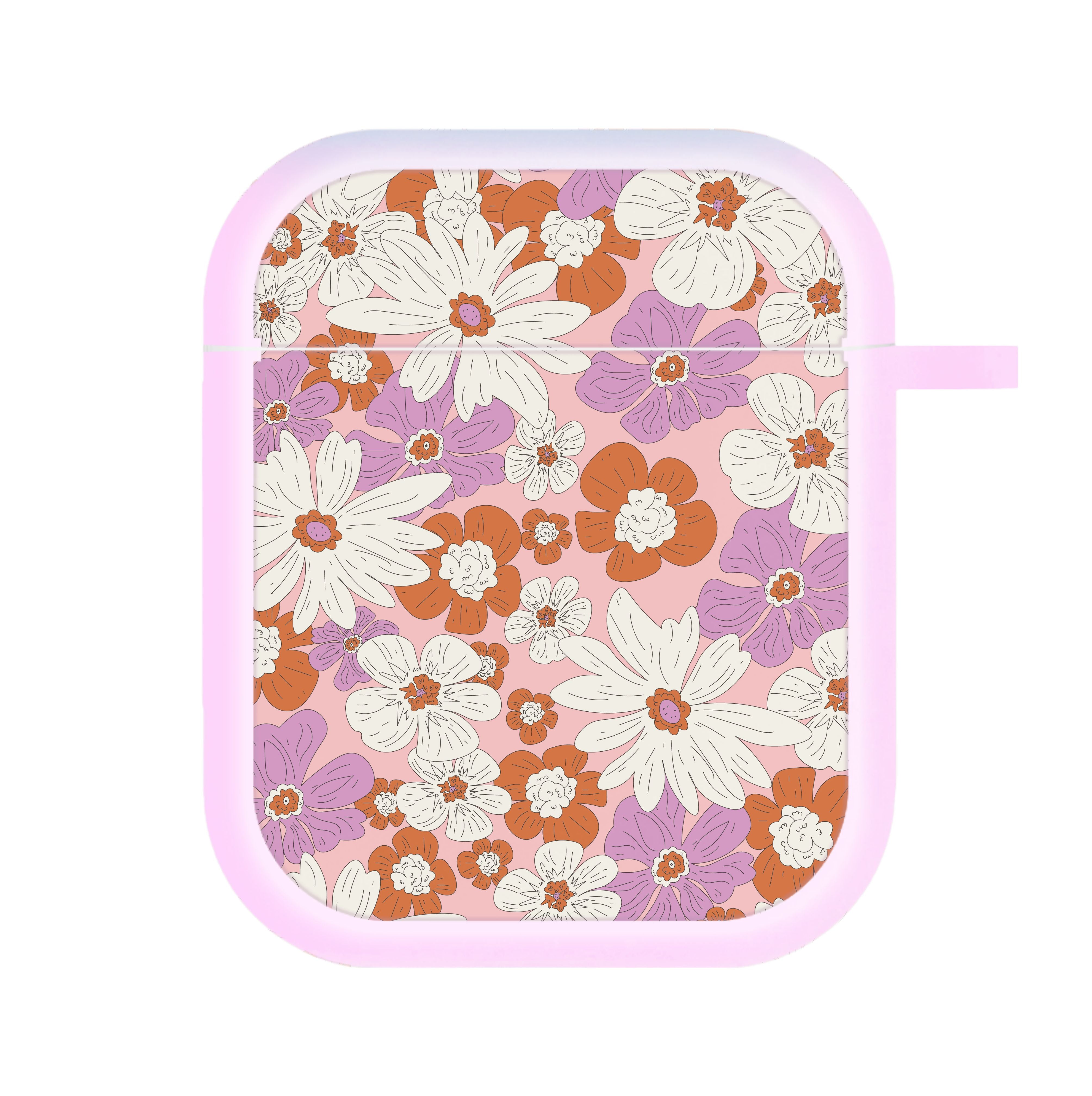 Retro Flowers - Floral Patterns AirPods Case