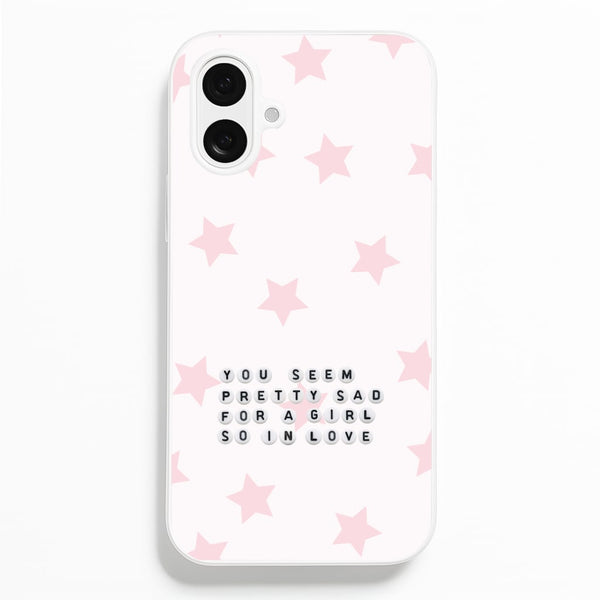 Pretty Sad Letter Beads iPhone 16 Case