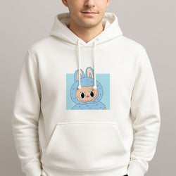 Cute Blue Notebook Monster Mens Hoodie
