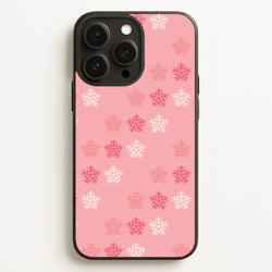 Red Slowflakes Christmas Pattern iPhone 16 Pro Max Case