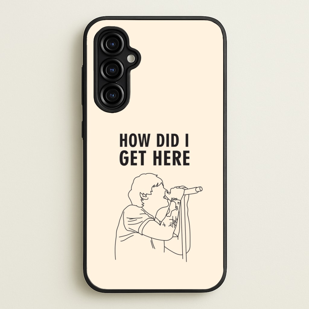 How Did I Get Here Outline Galaxy A54 Case