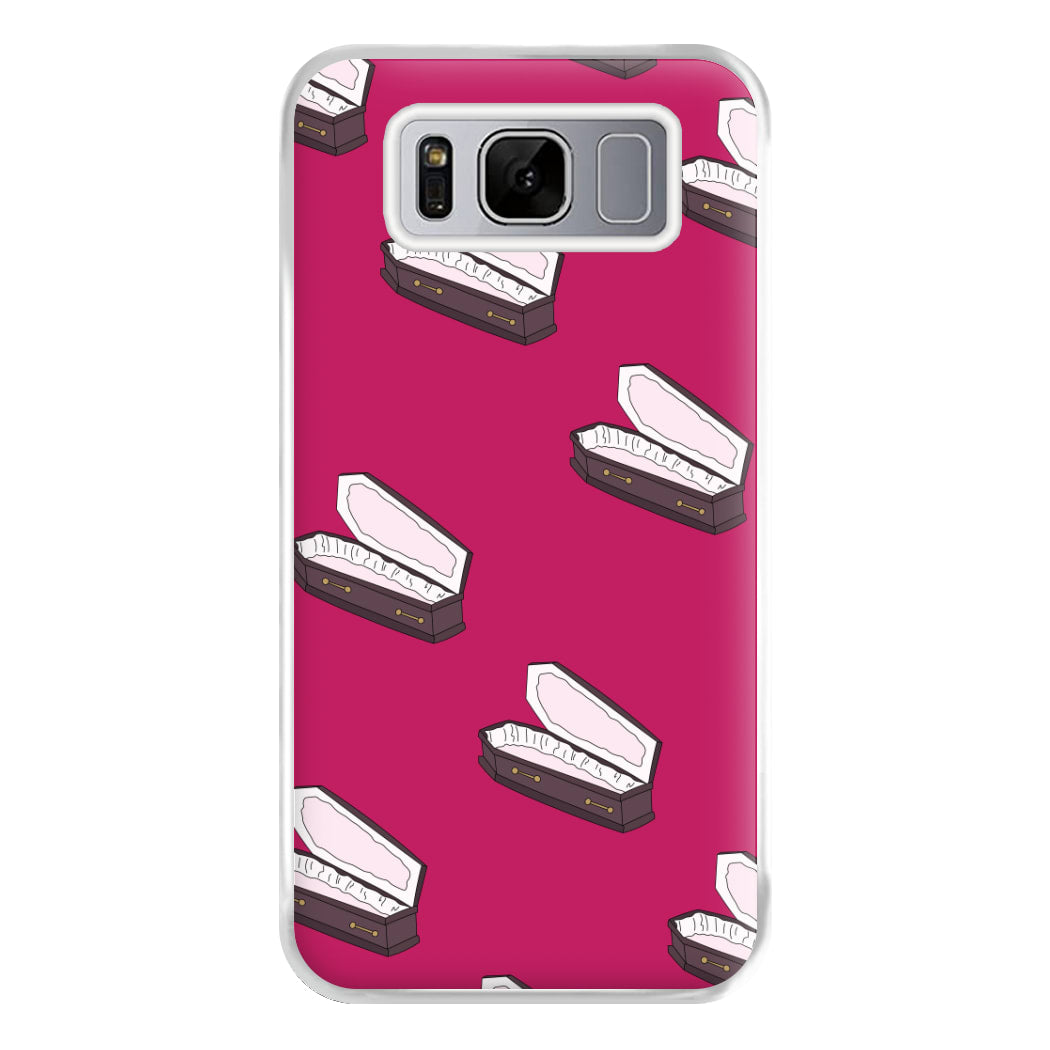 Bright Pink Coffin Pattern Galaxy S8 Plus Case