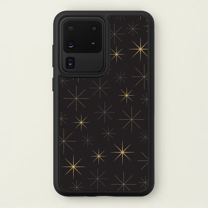 Christmas Gold Stars Pattern Galaxy S20 Ultra Case