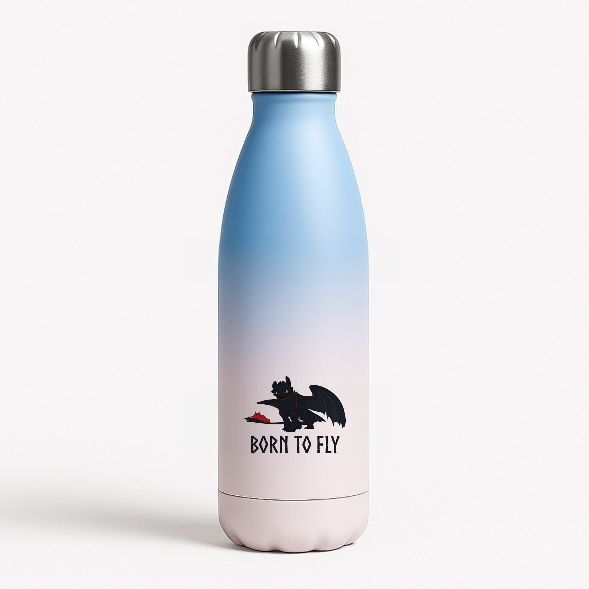 Dragon Born To Fly Blue Water Bottle