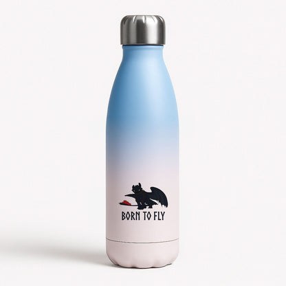 Dragon Born To Fly Blue Water Bottle