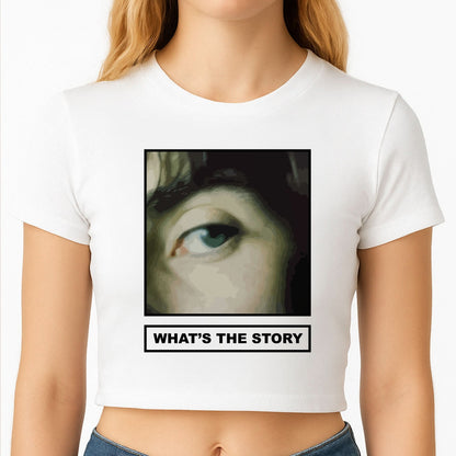 What's The Story Orange Crop Top