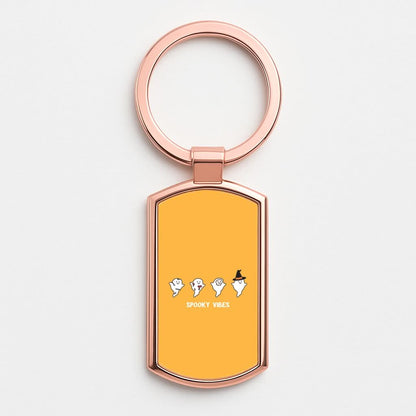 Spooky Vibes Ghosties II Rose Gold Keyring