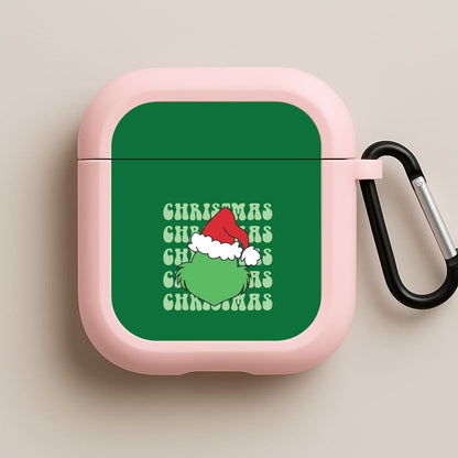 Green Creature Christmas Pink AirPods Case