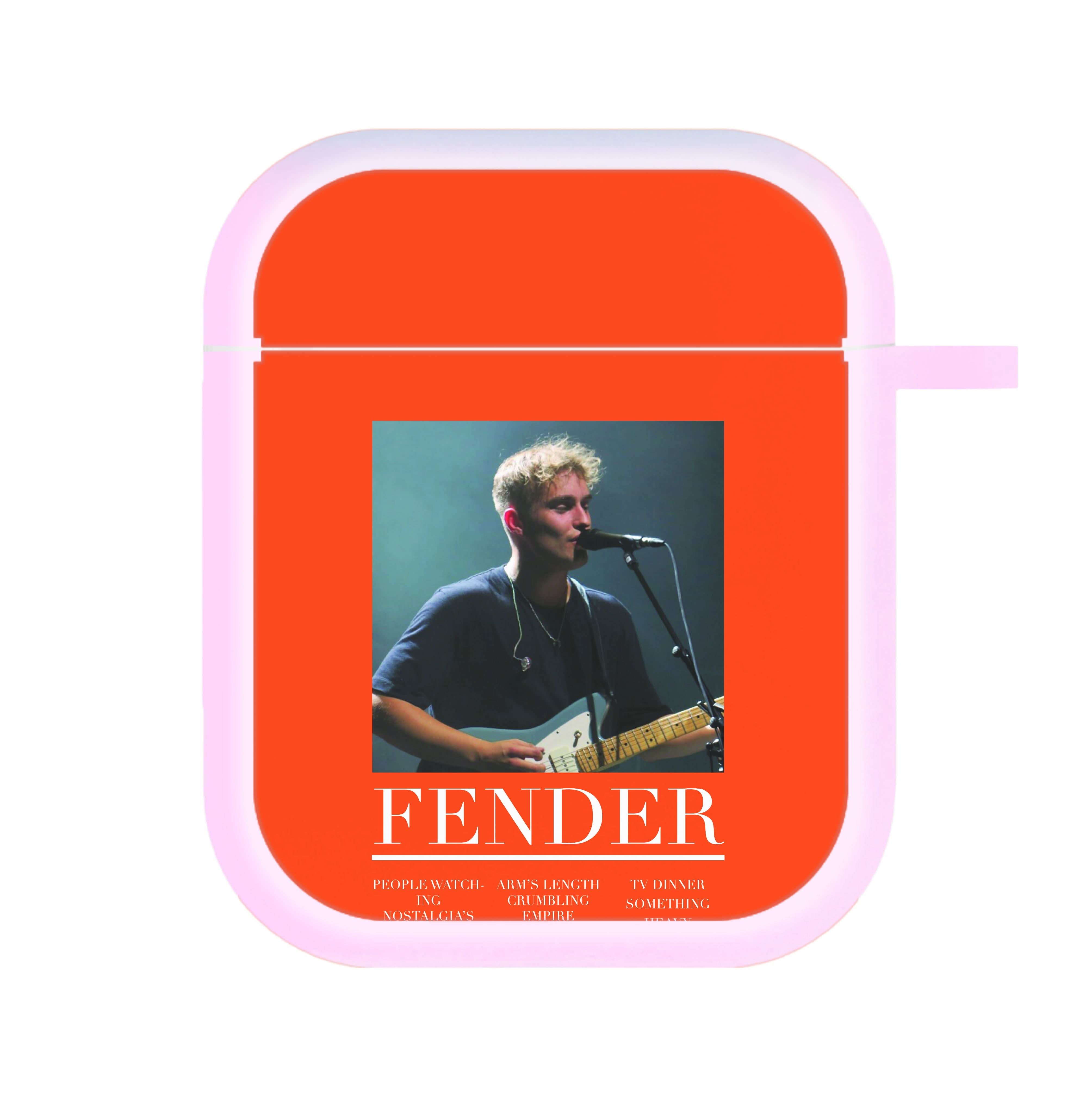 Fender Orange Song List AirPods Case