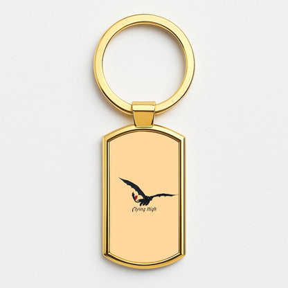 Dragon Flying High Gold Keyring