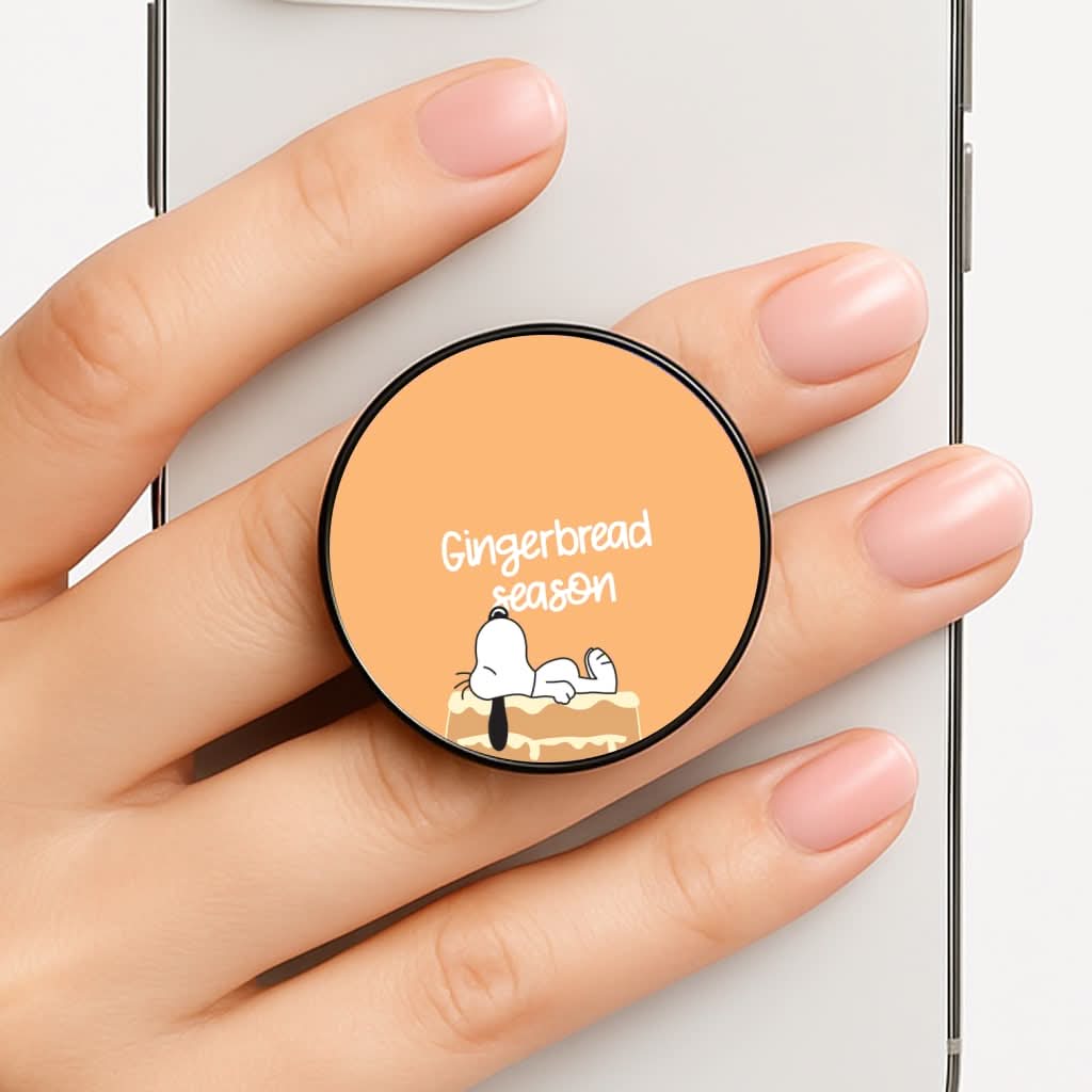 Cartoon Beagle Gingerbread House Phone Grip