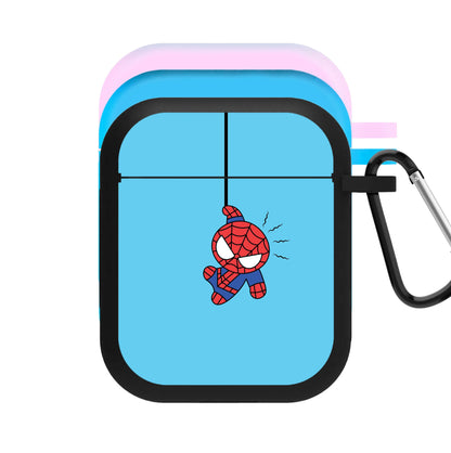Blue Hanging Spider Hero AirPods Case